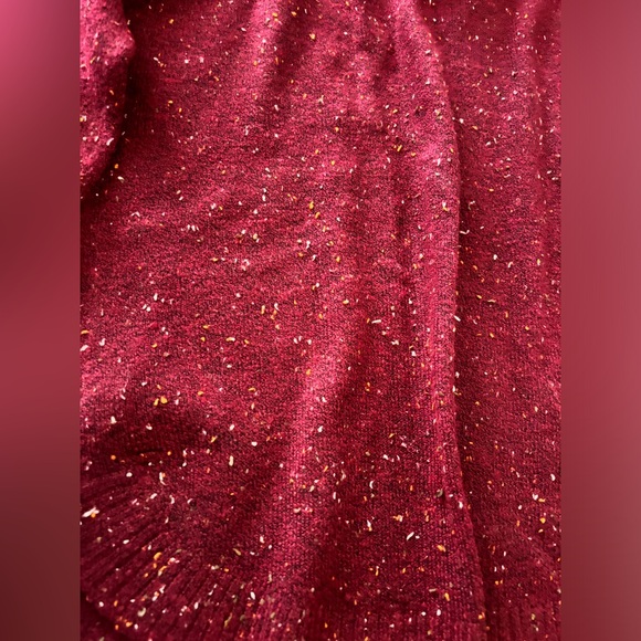 St. John’s Bay Burgundy Cowl Neck Cozy Winter Sweater New with tags large - Picture 2 of 3